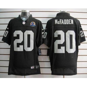 nike nfl jerseys oakland raiders #20 darren mcfadden black[Elite 50th Patch]