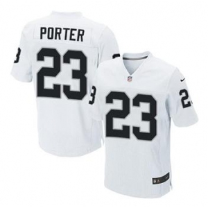 nike nfl jerseys oakland raiders #23 porter white[Elite][porter]