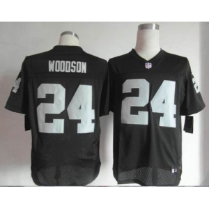 nike nfl jerseys oakland raiders #24 woodson black[Elite]