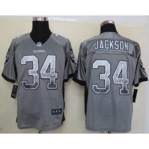 nike nfl jerseys oakland raiders #34 bo jackson grey[Elite drift fashion]