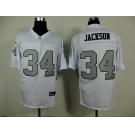 nike nfl jerseys oakland raiders #34 jackson white[Elite grey number]