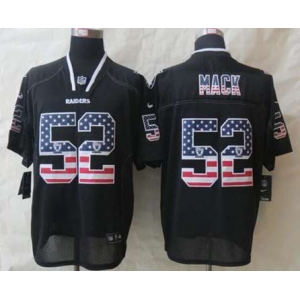 nike nfl jerseys oakland raiders #52 mack black[Elite USA flag fashion]