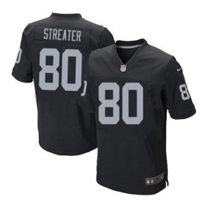 nike nfl jerseys oakland raiders #80 streater black[Elite]