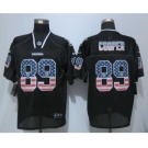 nike nfl jerseys oakland raiders #89 cooper black[Elite USA flag fashion][cooper]