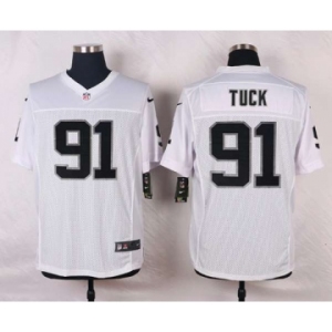 nike nfl jerseys oakland raiders #91 tuck white[Elite]