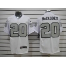 nike nfl oakland raiders #20 darren mcfadden white[Elite grey number]