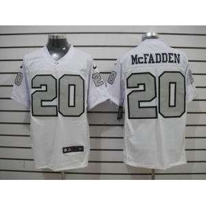 nike nfl oakland raiders #20 darren mcfadden white[Elite grey number]