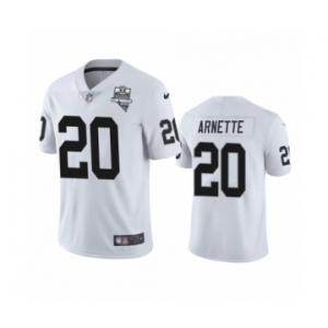 Las Vegas Raiders #20 Damon Arnette White 2020 Inaugural Season Vapor Limited Jersey