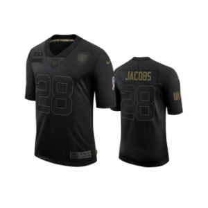 Las Vegas Raiders #28 Josh Jacobs Black 2020 Salute to Service Limited Jersey