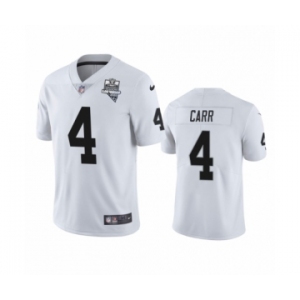 Las Vegas Raiders #4 Derek Carr White 2020 Inaugural Season Vapor Limited Jersey