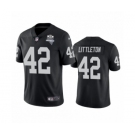 Las Vegas Raiders #42 Cory Littleton Black 2020 Inaugural Season Vapor Limited Jersey