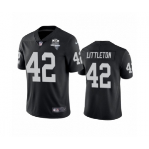 Las Vegas Raiders #42 Cory Littleton Black 2020 Inaugural Season Vapor Limited Jersey