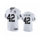 Las Vegas Raiders #42 Cory Littleton White 2020 Inaugural Season Vapor Limited Jersey