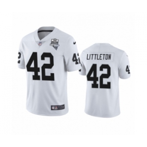 Las Vegas Raiders #42 Cory Littleton White 2020 Inaugural Season Vapor Limited Jersey