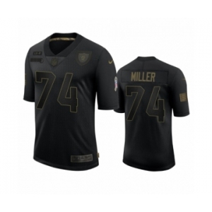 Las Vegas Raiders #74 Kolton Miller Black 2020 Salute to Service Limited Jersey