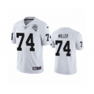 Las Vegas Raiders #74 Kolton Miller White 2020 Inaugural Season Vapor Limited Jersey