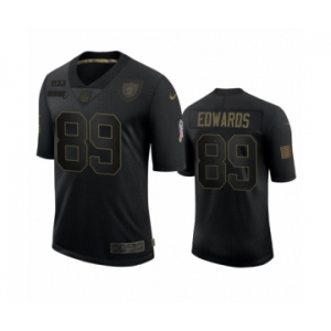 Las Vegas Raiders #89 Bryan Edwards Black 2020 Salute to Service Limited Jersey