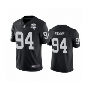 Las Vegas Raiders #94 Carl Nassib Black 2020 Inaugural Season Vapor Limited Jersey