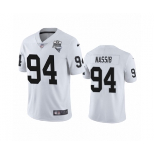 Las Vegas Raiders #94 Carl Nassib White 2020 Inaugural Season Vapor Limited Jersey