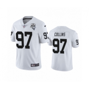 Las Vegas Raiders  #97 Maliek Collins White 2020 Inaugural Season Vapor Limited Jersey