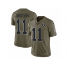 Men Nike Oakland Raiders #11 Sebastian Janikowski Limited Olive 2017 Salute to Service NFL Jersey