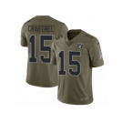 Men Nike Oakland Raiders #15 Michael Crabtree Limited Olive 2017 Salute to Service NFL Jersey