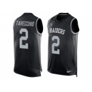 Men Nike Oakland Raiders #2 Giorgio Tavecchio Limited Black Player Name & Number Tank Top NFL Jersey