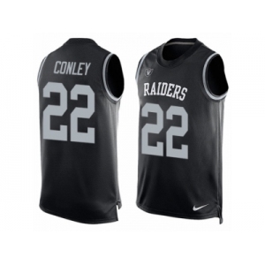 Men Nike Oakland Raiders #22 Gareon Conley Limited Black Player Name & Number Tank Top NFL Jersey