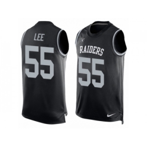 Men Nike Oakland Raiders #55 Marquel Lee Limited Black Player Name & Number Tank Top NFL Jersey