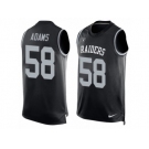 Men Nike Oakland Raiders #58 Tyrell Adams Limited Black Player Name & Number Tank Top NFL Jersey