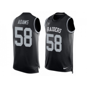 Men Nike Oakland Raiders #58 Tyrell Adams Limited Black Player Name & Number Tank Top NFL Jersey