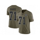 Men Nike Oakland Raiders #71 David Sharpe Limited Olive 2017 Salute to Service NFL Jersey