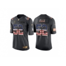 Men Oakland Raiders #52 Khalil Mack Anthracite Salute to Service USA Flag Fashion Jersey