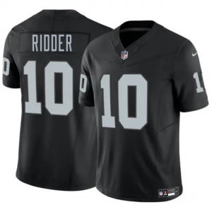 Men's Las Vegas Raiders #10 Desmond Ridder Black 2024 F.U.S.E. Vapor Stitched Football Jersey