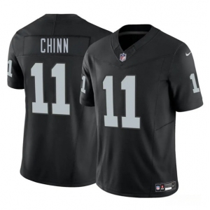 Men's Las Vegas Raiders #11 Jeremy Chinn Black 2025 F.U.S.E. Vapor Football Stitched Jersey