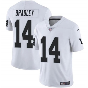 Men's Las Vegas Raiders #14 Carter Bradley White 2024 Vapor Football Stitched Jersey