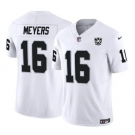 Men's Las Vegas Raiders #16 Jakobi Meyers White 2024 F.U.S.E 65th Anniversary Patch Vapor Stitched Football Jersey