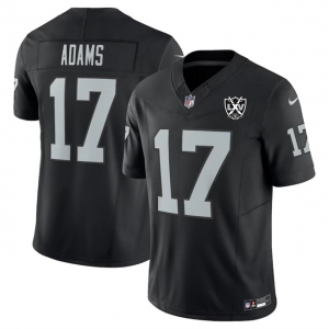 Men's Las Vegas Raiders #17 Davante Adams Black 2024 F.U.S.E 65th Anniversary Patch Vapor Stitched Football Jersey