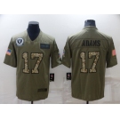 Men's Las Vegas Raiders #17 Davante Adams Olive Camo Salute To Service Limited Stitched Jersey