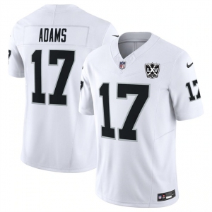 Men's Las Vegas Raiders #17 Davante Adams White 2024 F.U.S.E 65th Anniversary Patch Vapor Stitched Football Jersey