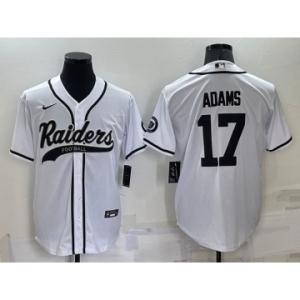 Men's Las Vegas Raiders #17 Davante Adams White Stitched MLB Cool Base Nike Baseball Jersey
