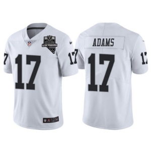 Men's Las Vegas Raiders #17 Davante Adams White With 2020 Inaugural Season Patch Vapor Limited Stitched Jersey