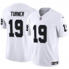 Men's Las Vegas Raiders #19 DJ Turner White F.U.S.E. Vapor Football Stitched Jersey