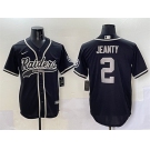 Men's Las Vegas Raiders #2 Ashton Jeanty Black Cool Base Stitched Baseball Jersey