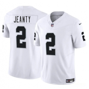 Mens Las Vegas Raiders #2 Ashton Jeanty White 2025 F.U.S.E. Vapor Stitched Football Jersey