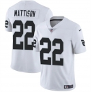 Men's Las Vegas Raiders #22 Alexander Mattison White 2024 Vapor Football Stitched Jersey