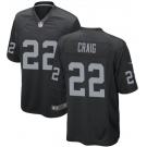 Men's Las Vegas Raiders #22 Roger Craig Nike Black Vapor Limited Jersey