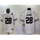 Men's Las Vegas Raiders #28 Josh Jacobs White Limited Stitched Jersey