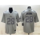 Men's Las Vegas Raiders #28 Josh Jacobs With Patch Grey Atmosphere Fashion Stitched Jersey