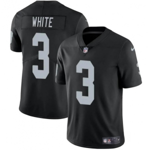 Men's Las Vegas Raiders #3 Zamir White Black 2024 Vapor Football Stitched Jersey